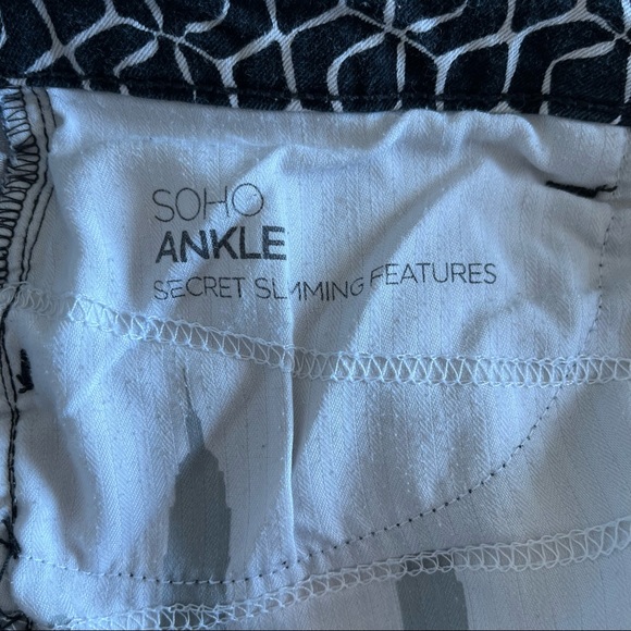 Jones New York Jeans Bottom Soho Ankle Geometric Pattern Print Slim Fit Size 10 - Picture 6 of 10